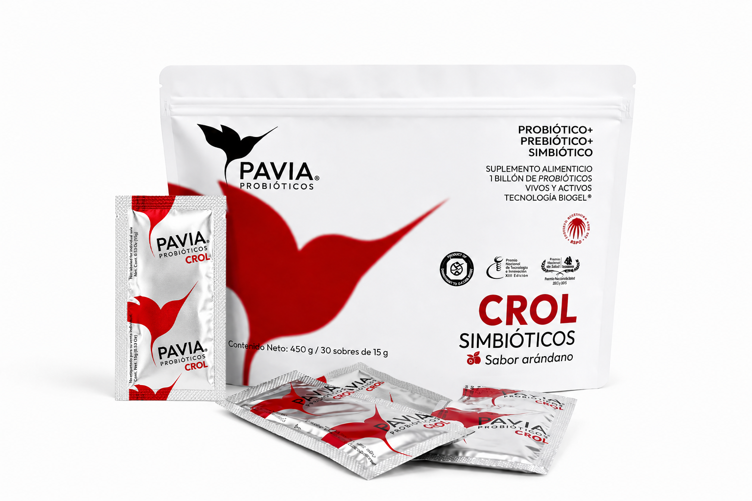 Crol | Probióticos vivos con vitamina E y antioxidantes que protegen tu corazón | 30 sobres