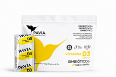 Vitamina D3 | Probióticos vivos con vitaminas D3 y K2 para tus huesos | 30 sobres | Sabor vainilla