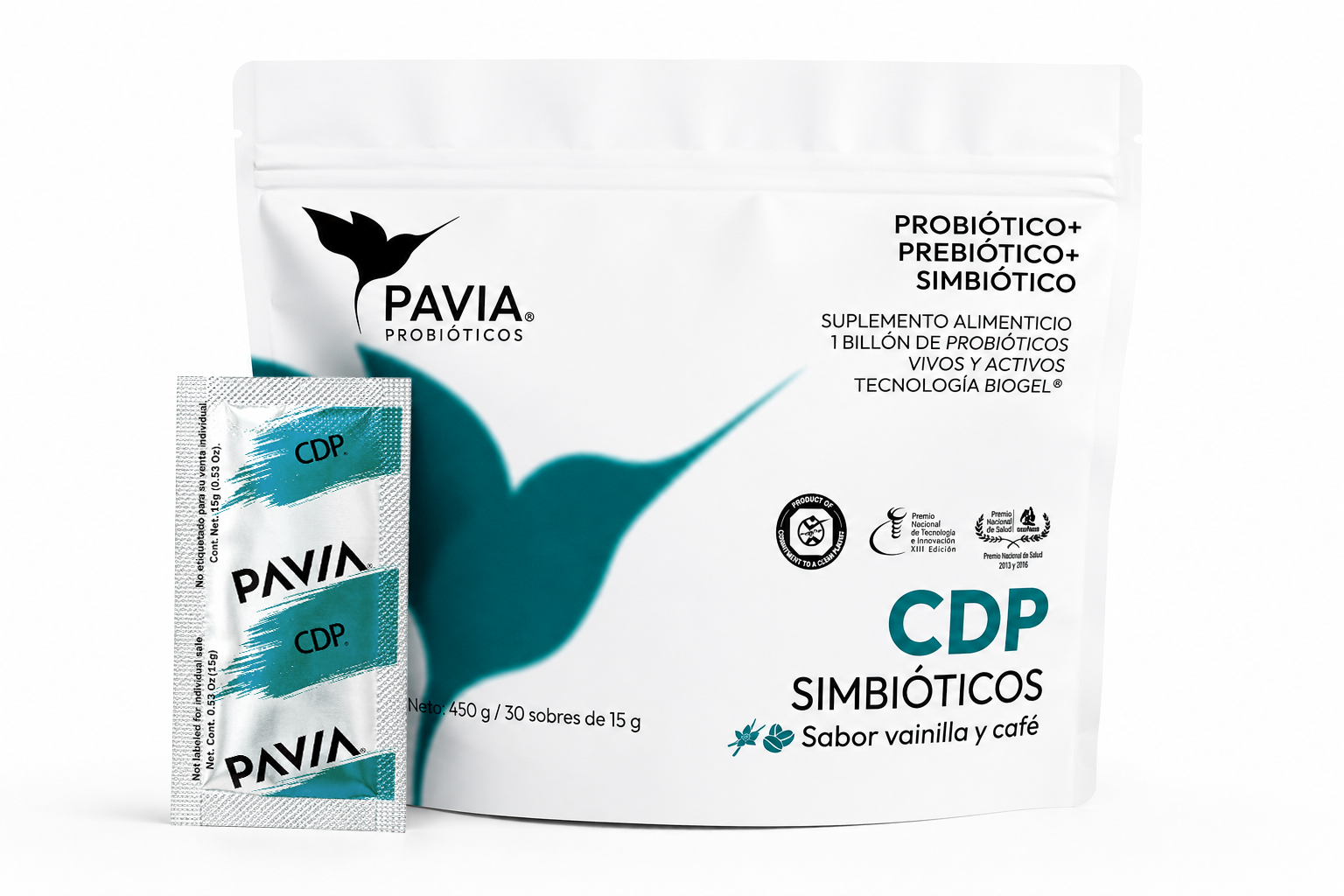 CDP | Probióticos vivos con extracto de café verde para control de peso | 30 sobres