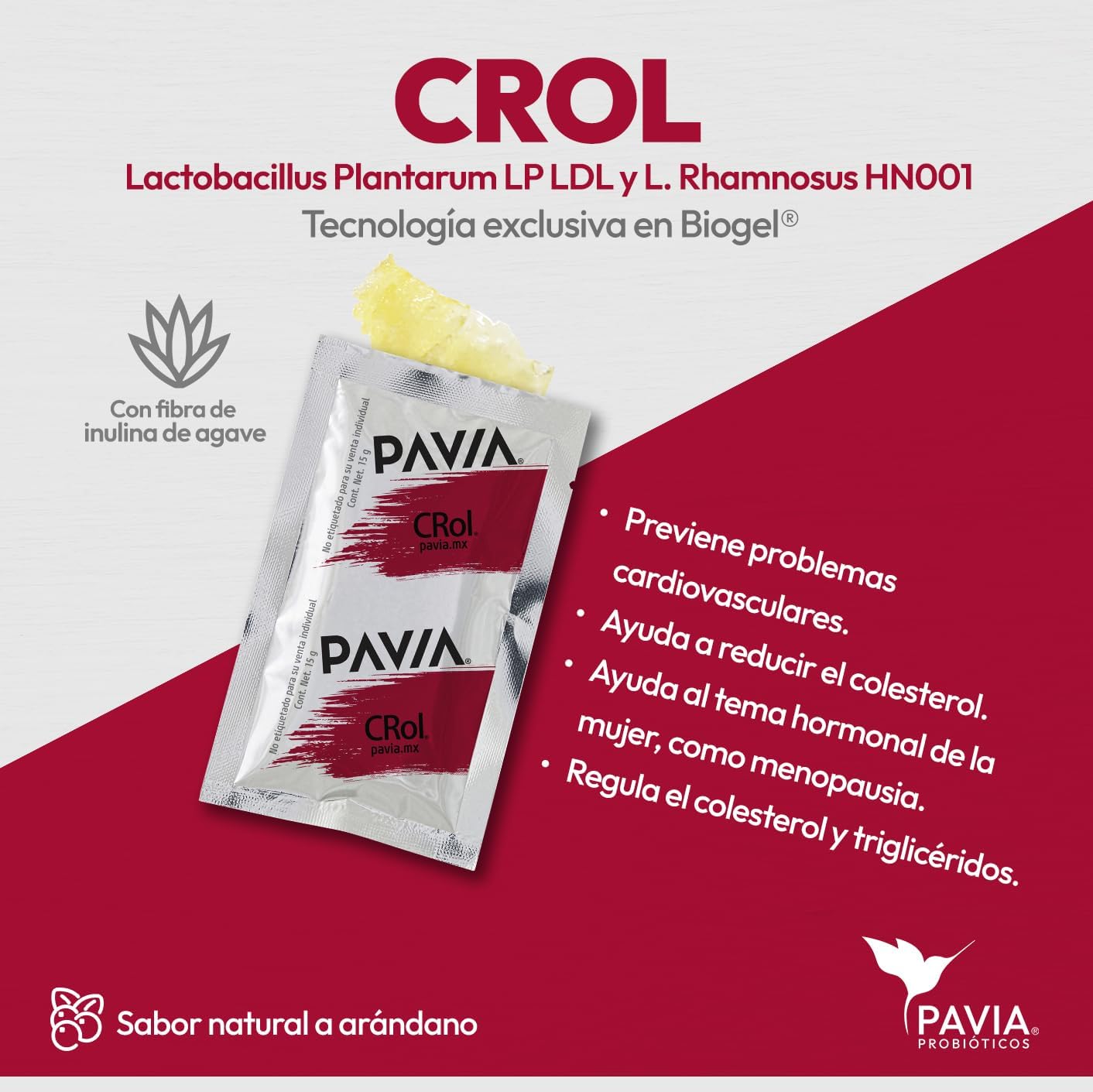 Crol | Probióticos vivos con vitamina E y antioxidantes que protegen tu corazón | 30 sobres