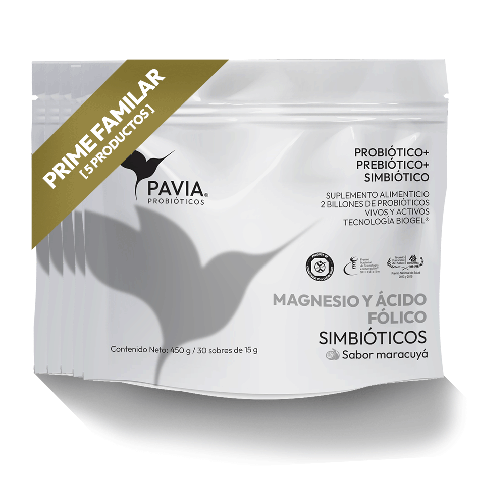 Magnesio y Ácido Fólico | PRIME FAMILIAR | Compra 5 a 9 bolsas con 16% de descuento