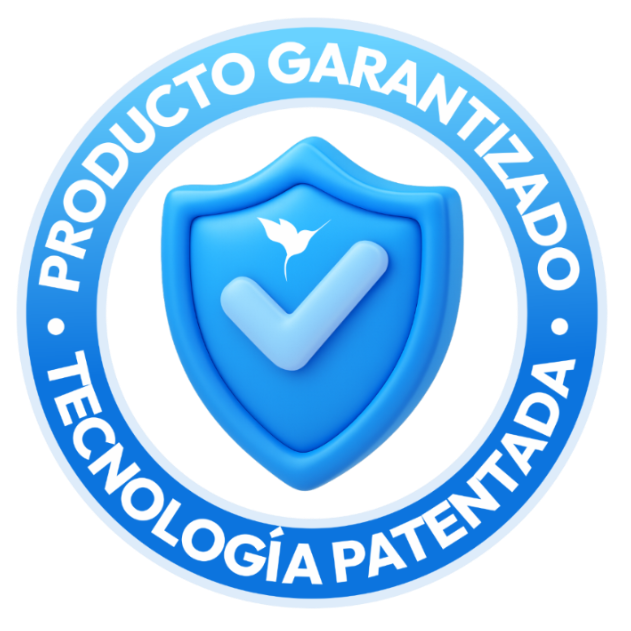 Producto garantizado con tecnologia patentada