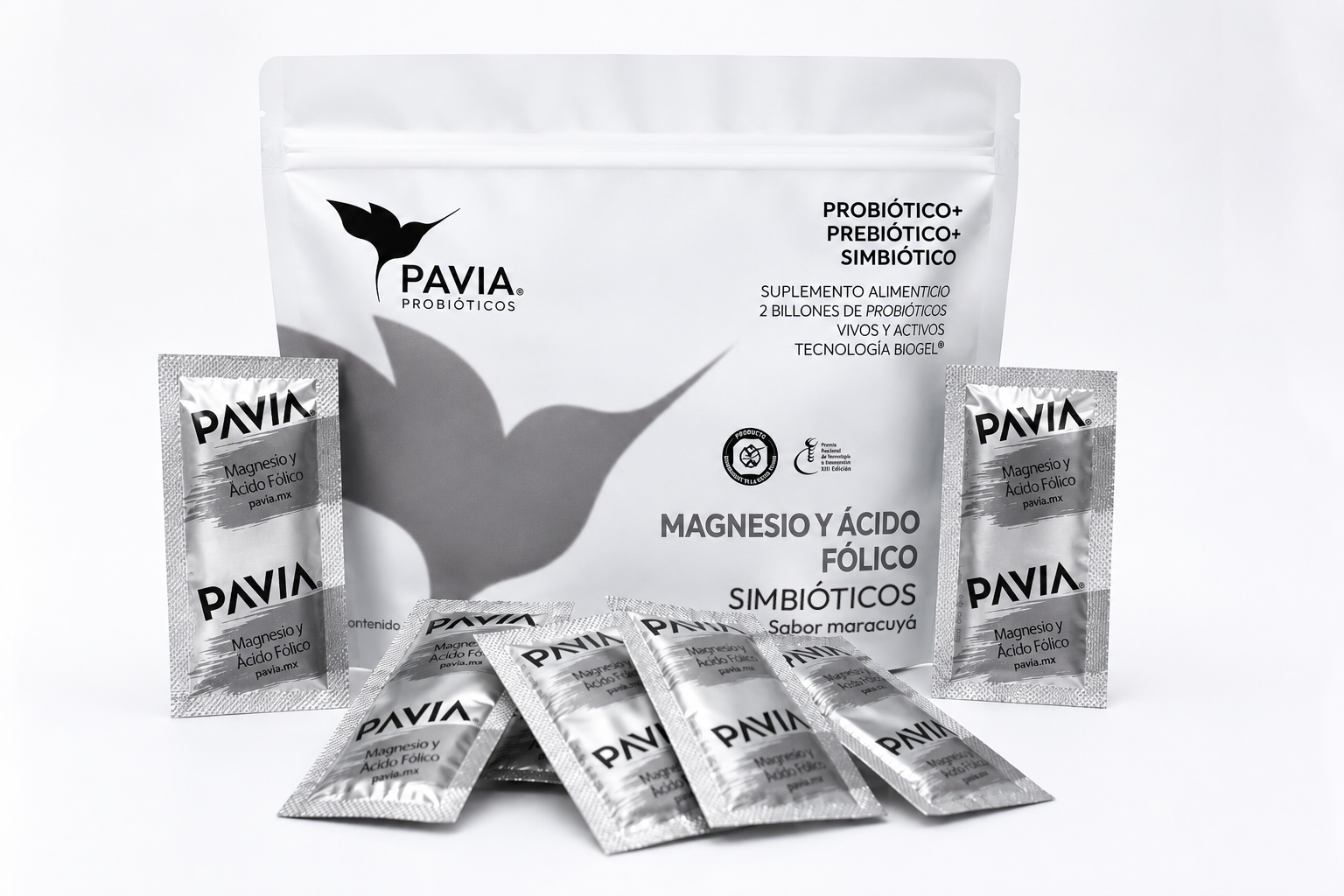 Magnesio y ácido fólico | Probióticos vivos para tus músculos | 30 sobres | Sabor maracuyá